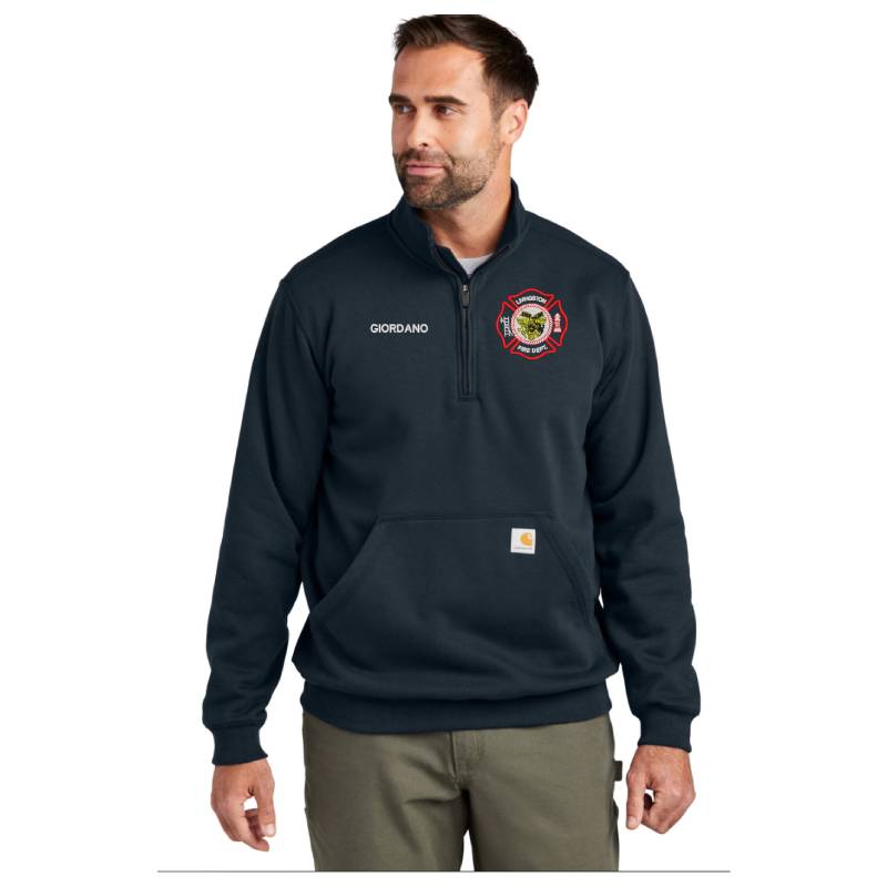 Livingston FD Carhartt Midweight 1/4 Zip Mock Neck Sweatshirt