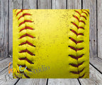 Softball Tumbler, Softballball Mom Tumbler, Distressed Softball Tumbler