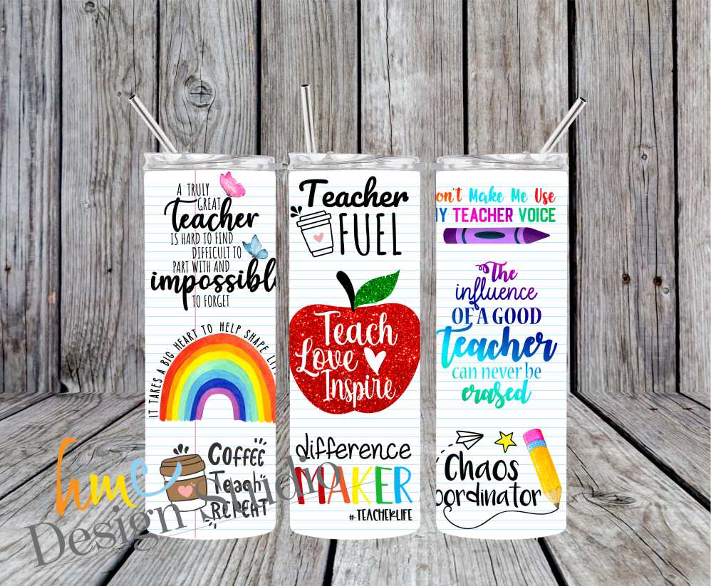 Skinny Teacher Fuel Tumbler