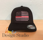 Thin Red / Blue Line Passport Shield American Flag Hat
