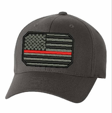 Thin Red / Blue Line Passport Shield American Flag Hat
