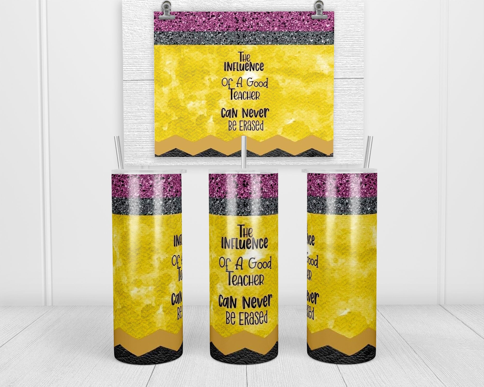 Teacher Tumbler, Teacher Pencil Tumbler