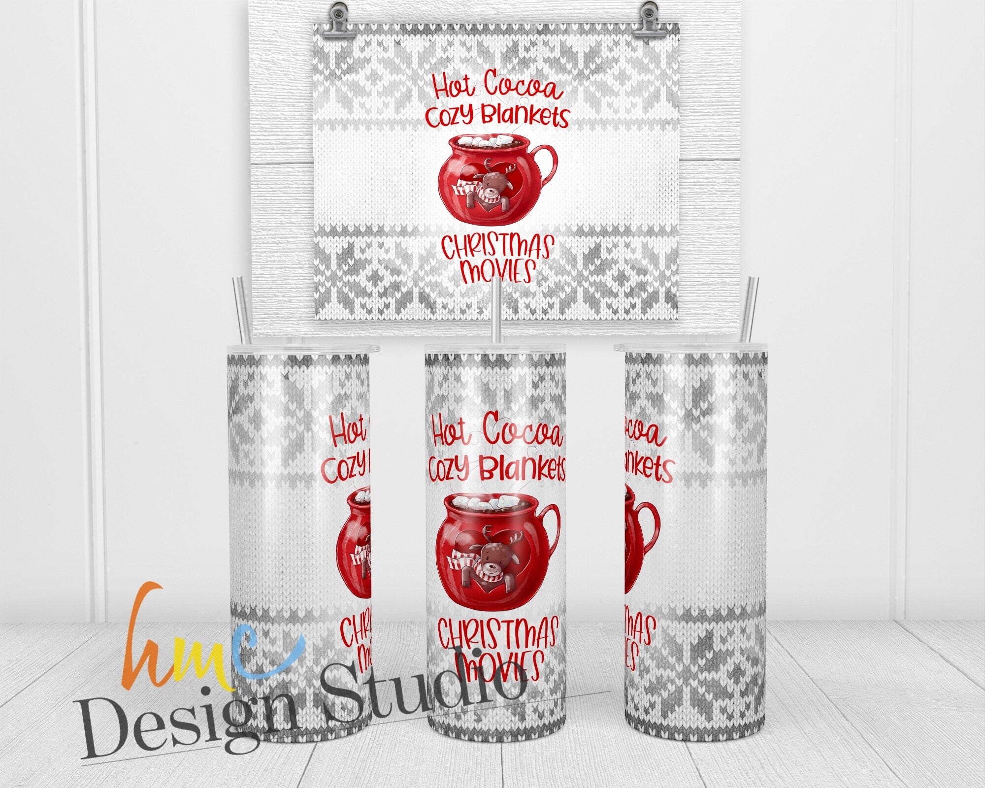Hot Cocoa Tumbler, Christmas Movie Tumbler