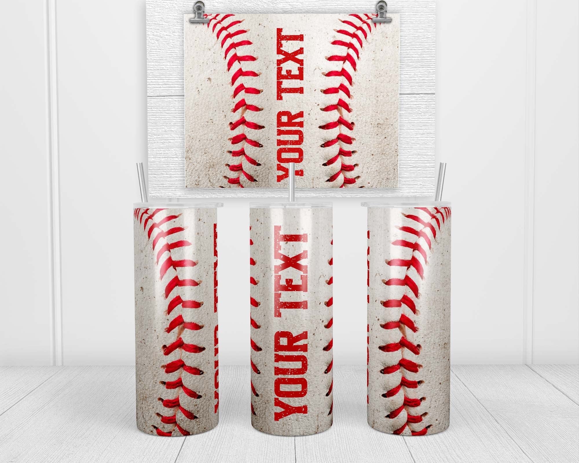Baseball Tumbler, Baseball Mom Tumbler, Distressed Baseball Tumbler